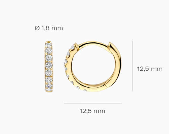 LG7029Y Blush 14kt gouden oorringen Dames