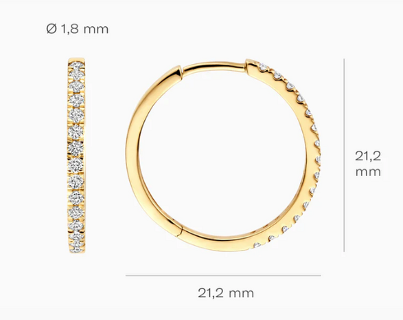 LG7013Y Blush 14kt gouden oorringen Dames