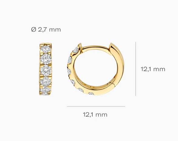 LG7031Y Blush 14kt gouden oorringen Dames