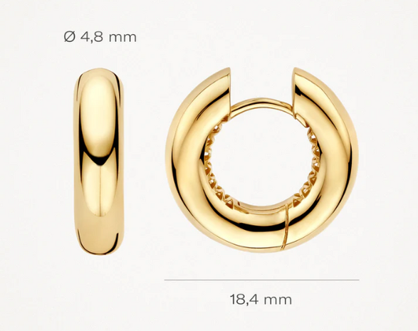 LG7023Y Blush 14kt gouden oorringen Dames