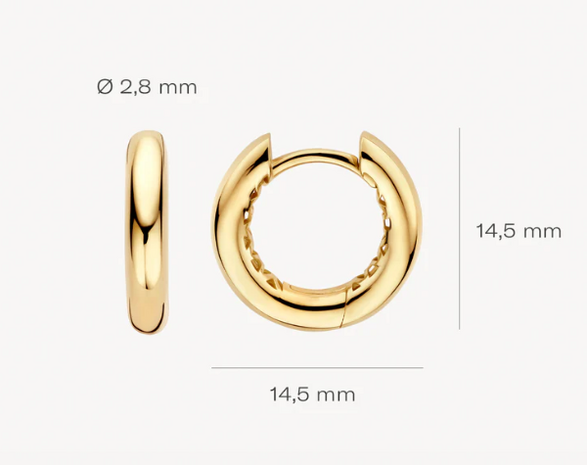 LG7021Y Blush 14kt gouden oorringen Dames