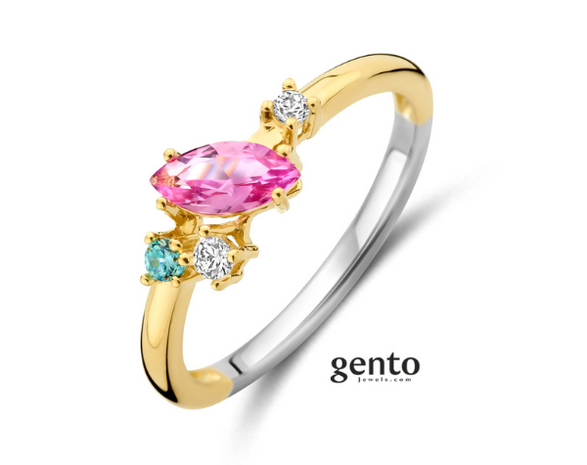TA15 Gento Zilveren ring dames