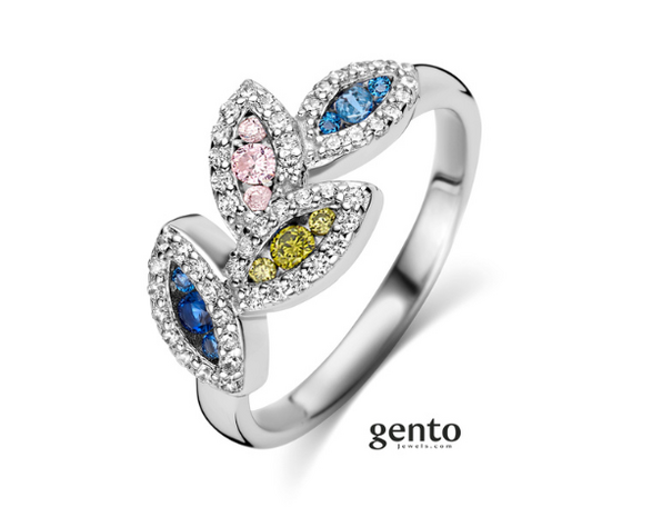 TA08 Gento Zilveren ring dames
