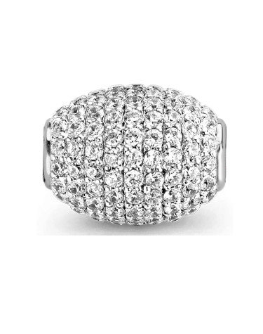 Parelslot ovaal wit 12mm