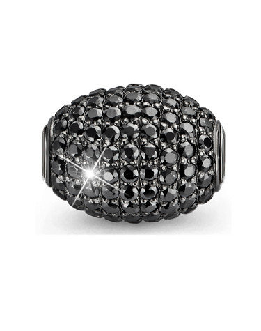 Parelslot ovaal zwart 12mm