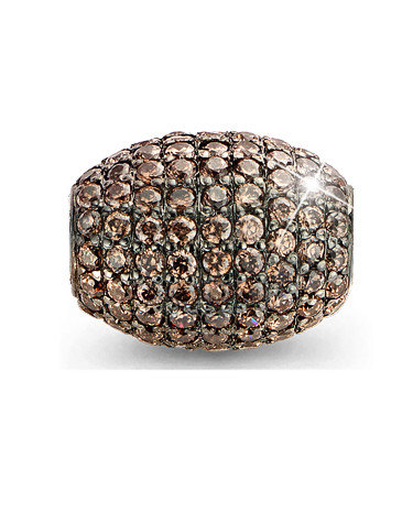 Parelslot ovaal bruin 12mm