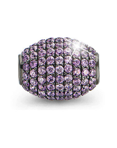 Parelslot ovaal paars 12mm