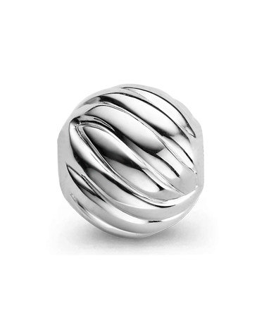 Parelslot rond silver